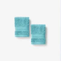 Turkish Cotton Washcloths, Set of 2 - Lagoon,Lagoon