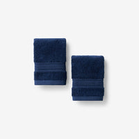 Turkish Cotton Washcloths, Set of 2 - Navy,Navy