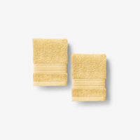 Turkish Cotton Washcloths, Set of 2 - Pale Yellow,Pale Yellow