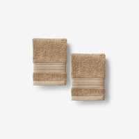 Turkish Cotton Washcloths, Set of 2 - Taupe,Taupe