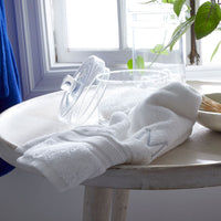 Turkish Cotton Washcloths, Set of 2 - White,White
