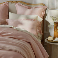 Premium Smooth Supima® Cotton Wrinkle-Free Sateen Bed Sheet Set - Rose, Deep Pocket Queen,Rose