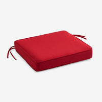 Replacement Boxed Edge Chair Cushion - Jockey Red, 18 in. x 18 in.,Jockey Red