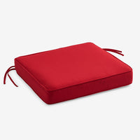 Replacement Boxed Edge Chair Cushion - Jockey Red, 21 in. x 19 in.,Jockey Red