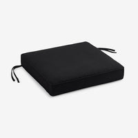 Replacement Boxed Edge Chair Cushion - Black, 18 in. x 18 in.,Black