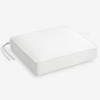 Replacement Boxed Edge Chair Cushion - White, 21 in. x 19 in.,White