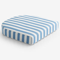 Contour Chair Cushion - Narrow Stripe Air Blue, 21 in . x 19 in.,Narrow Stripe Air Blue