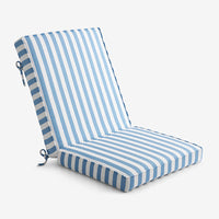 Chair & Seatback Cushion - Narrow Stripe Air Blue,Narrow Stripe Air Blue