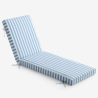 Chaise Lounge Cushion - Narrow Stripe Air Blue, 80 in. x 23 in.,Narrow Stripe Air Blue
