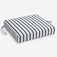 Replacement Boxed Edge Chair Cushion - Lido Stripe, 21 in. x 19 in.,Lido Stripe