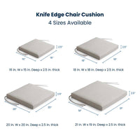 Replacement Knife Edge Chair Cushion - Sapphire, 21 in. x 19 in.,Sapphire