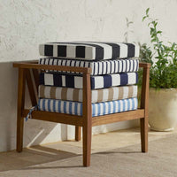 Replacement Boxed Edge Chair Cushion - Cabana Midnight, 21 in. x 19 in.,Cabana Midnight