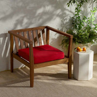 Replacement Boxed Edge Chair Cushion - Jockey Red, 21 in. x 19 in.,Jockey Red