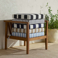 Replacement Boxed Edge Chair Cushion - Lido Stripe, 21 in. x 19 in.,Lido Stripe