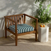 Replacement Boxed Edge Chair Cushion - Mason Stripe, 21 in. x 19 in.,Mason Stripe