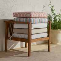Replacement Boxed Edge Chair Cushion - Surround Stripe, 21 in. x 19 in.,Surround Stripe