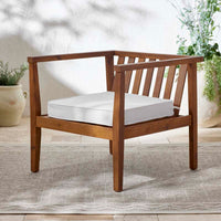 Replacement Boxed Edge Chair Cushion - White, 21 in. x 19 in.,White