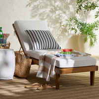Chaise Lounge Cushion - White, 80 in. x 23 in.,White