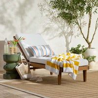 Chaise Lounge Cushion - White, 80 in. x 23 in.,White