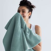 Turkish Cotton 4-Piece Bath & Hand Towel Set - Sea Spray,Sea Spray