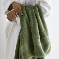 Turkish Cotton 6-Piece Bath Set - Marsh Green,Marsh Green