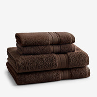 Turkish Cotton 4-Piece Bath & Hand Towel Set - Espresso,Espresso